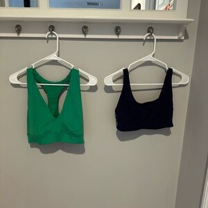 Green & navy  Sports Bras from j crew medium an large